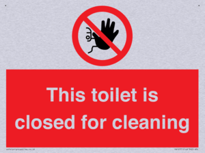 This toilet is closed for cleaning